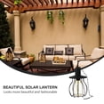 thumbnail image 3 of Lámpara colgante de jardín con energía solar, lámpara de hierro forjado para exteriores, 3 of 6