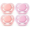 Philips Avent Ultra Air Pacifier, 0-6 months, pink/peach, 4 pack, SCF245/40