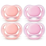 Philips Avent Ultra Air Pacifier, 0-6 months, pink/peach, 4 pack, SCF245/40