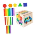 thumbnail image 1 of TISHITA Trieur de Formes Colorées Jouet Trieur Boîte Éducative Préscolaire Activités d'Apprentissage Reconnaissance d'Objets Tri des Formes Boîte d'Appariement Enfant, 1 of 8