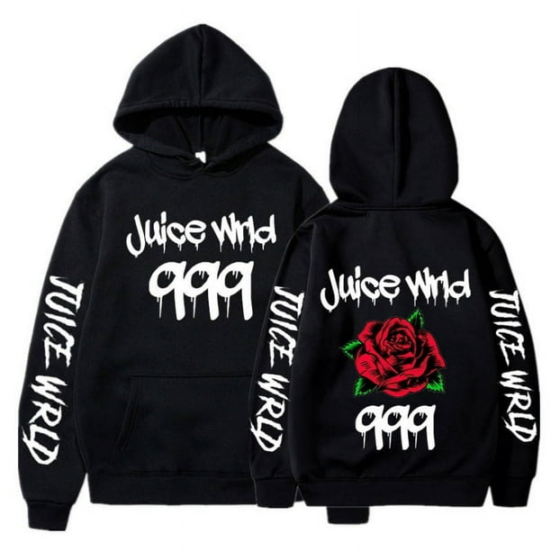 Rapper Juice WRLD Hoodie Lightweight cotton black and white unisex