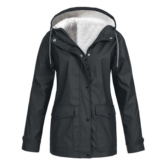TITAKING Outdoor Women's Lightweight Hooded Softshell Jacket Dark Gray 4XL