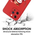 thumbnail image 3 of Christmas Red Print Phone Case for iPhone 14 6.1", with Aesthetics Pattern Design Soft TPU Silicone Xmas Cases, Shockproof Bumper Protector Camera Girls Women Cover, Snowman, 3 of 5