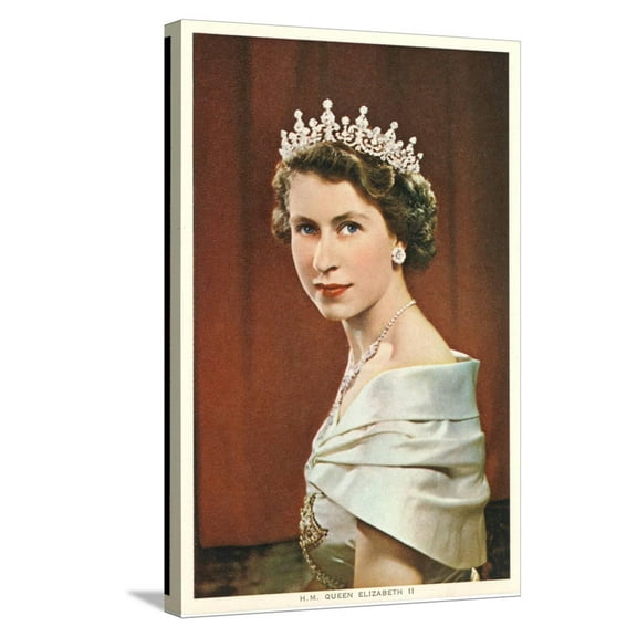Art.com Queen Elizabeth II Stretched Canvas Print Wall Art, 16" x 24"