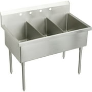 Elkay Ss8345of Sturdibilt 48" Triple Basin Free Standing Stainless Steel Utility Sink - 3