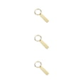 thumbnail image 3 of senveriont Stainless Steel Blank Keychain Polish Portable Rectangle Key Chain Clothes Handbag Keyring Engraving Gifts Decorative Gold 3Set, 3 of 6