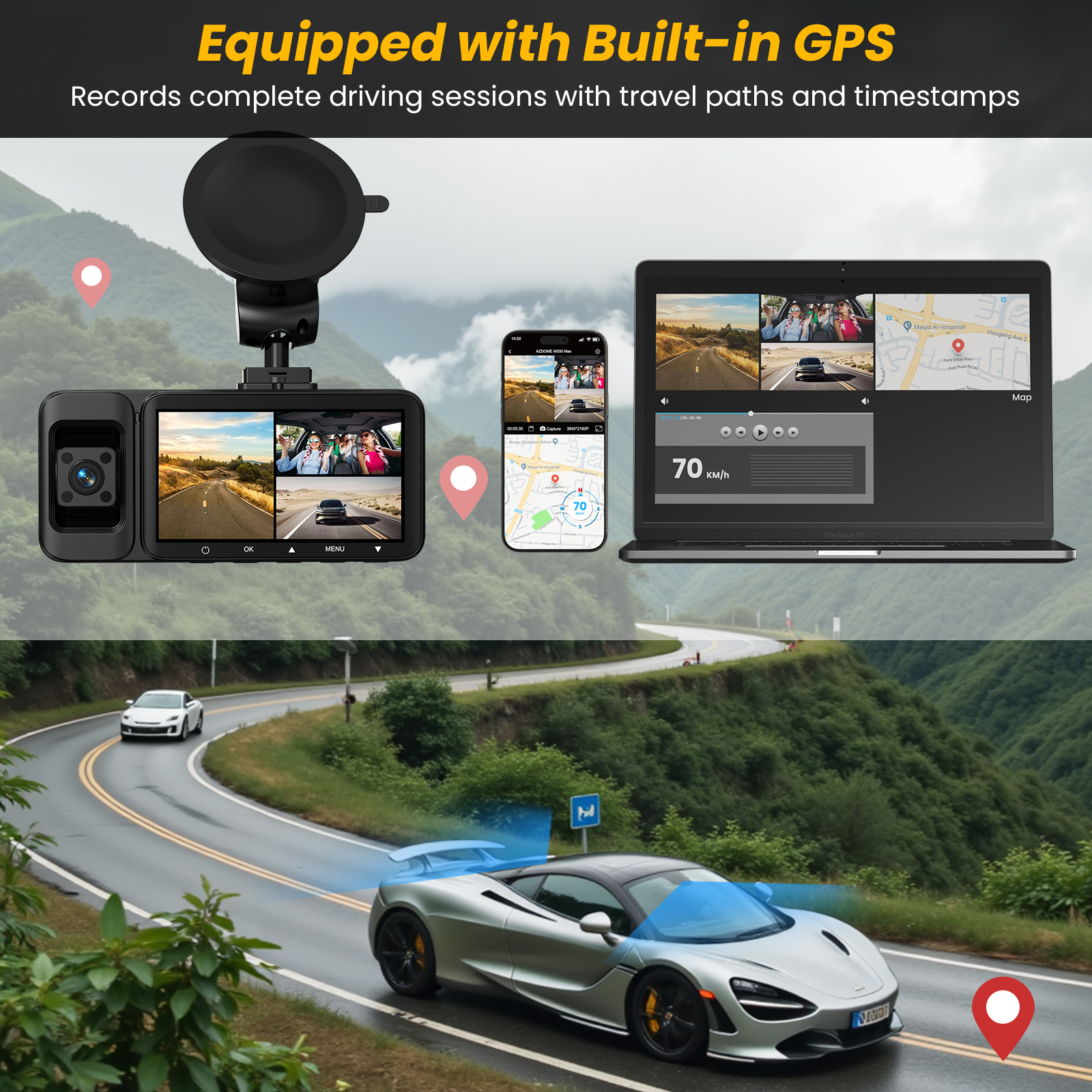 Nexpow K02 4K 3-Channel Dash Cam with STARVIS Night Vision photo 4