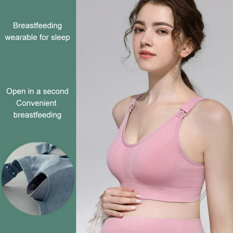 Women Nursing Bras Breastfeeding Bralette Wire Free Push up Padded  Maternity Bralettes