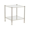 thumbnail image 1 of SEI Furniture Paschall Square Glass Top End Table in Silver, 1 of 4