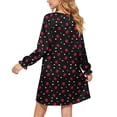 thumbnail image 6 of Auroural Girl'S Round Neck Long Sleeves Dress Homewear Sleeping Dress Kids, 6 of 9