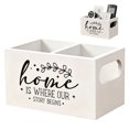 thumbnail image 6 of GHIIYER Coffee Table Organizer Remote Control Holder Wooden Storage Supplies Table Decor White One Size, 6 of 6