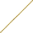 thumbnail image 2 of LoveBling 10K Yellow Gold 2mm Diamond Cut Rope Chain Necklace with Lobster Lock (20"), 2 of 5