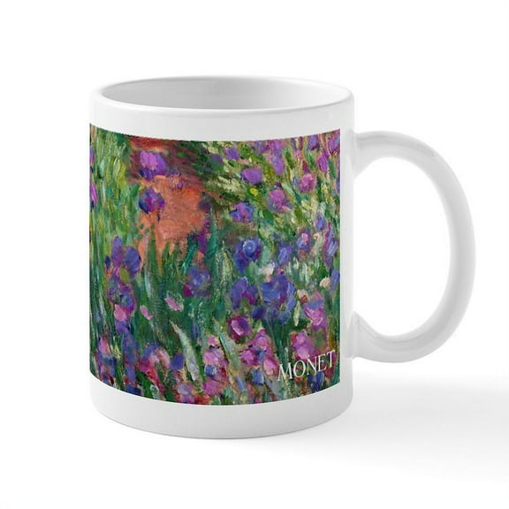 CafePress - Monet Iris Garden Wraparound Mug - 11 oz Ceramic Mug - Novelty Coffee Tea Cup