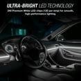 thumbnail image 5 of (2 pack) TYPE S - Infinite Glow White LED Ambient Lighting - Car LED Strip Lights, Light Sync Technology, 3M Adhesive, Trimmable, 12V, 2 x 12" White Strips, 24 inches, 5 of 14
