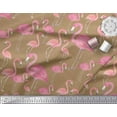 thumbnail image 3 of Soimoi Georgette Viscose Fabric Flamingo Bird Print Fabric by Yard 42 Inch Wide, 3 of 3