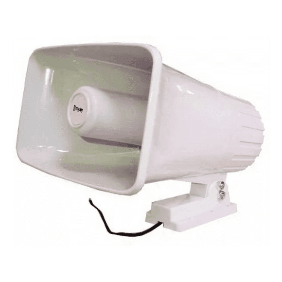 Trompeta Bocina Bloosom Para Perifoneo Publidifusion Blanco