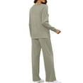 thumbnail image 3 of qolati Womens 2 Piece Lounge Sets Casual Fall Travel Outfits Long Sleeve Oversized Sweatshirt and Sweatpants Tracksuit Sweat Matching Set, 3 of 7