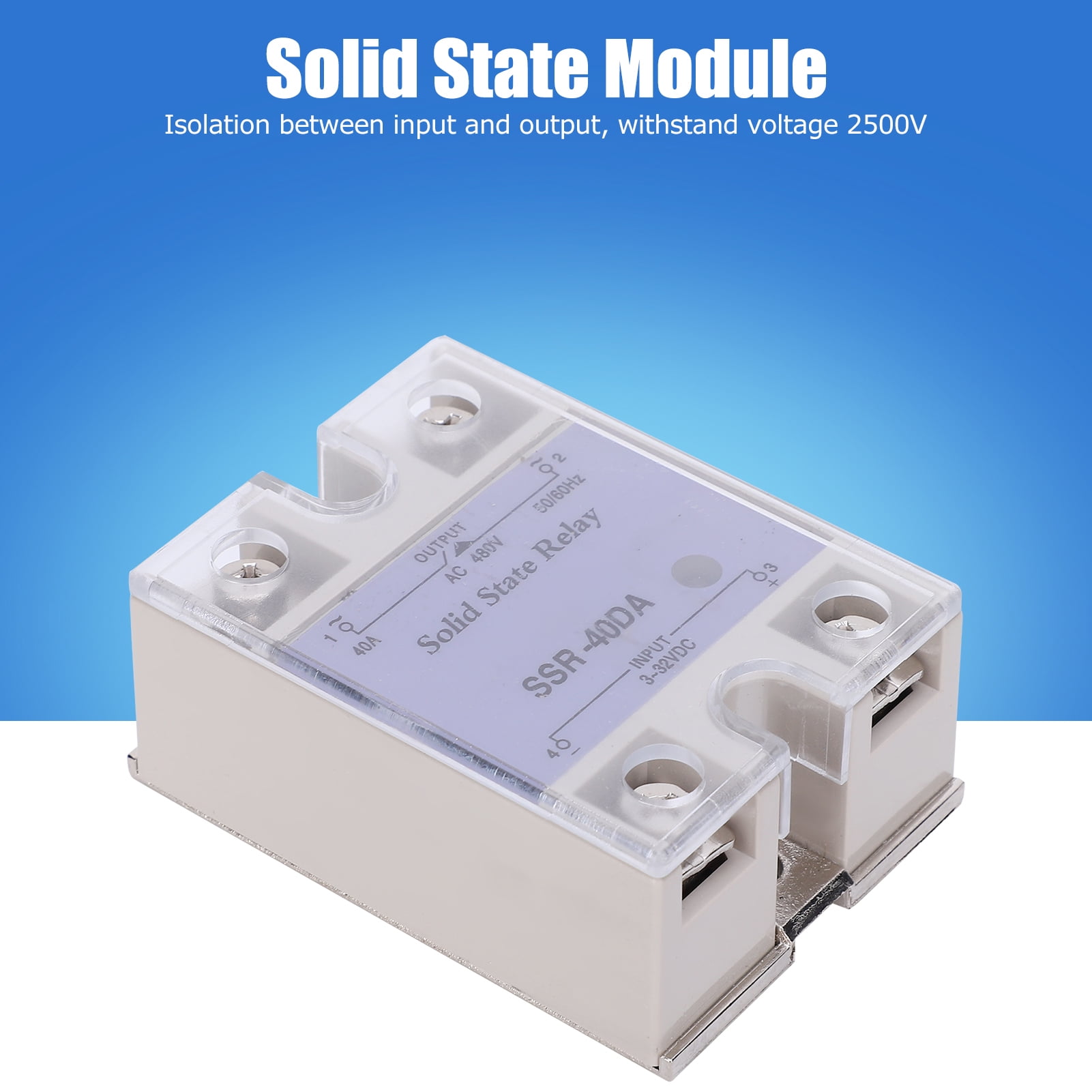 ESTINK Solid State Module, SSR‑ Heater DC Control AC Relay, 480V For