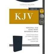 KJV, Reference Bible, Personal Size, Giant Print, Red Letter, Leathersoft, Comfort Print