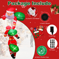 thumbnail image 5 of 8FT Inflatable Santa Claus Decoration, 3 Santa Figures, 6 Sets LED Lights, 1-Min Inflation for Indoor or Outdoor, 5 of 11