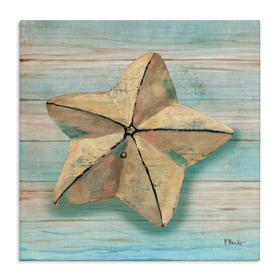 Stupell Industries Rustic Lodge Rustic Coast Teak Canvas Art, 17 x 17, by Paul Brent