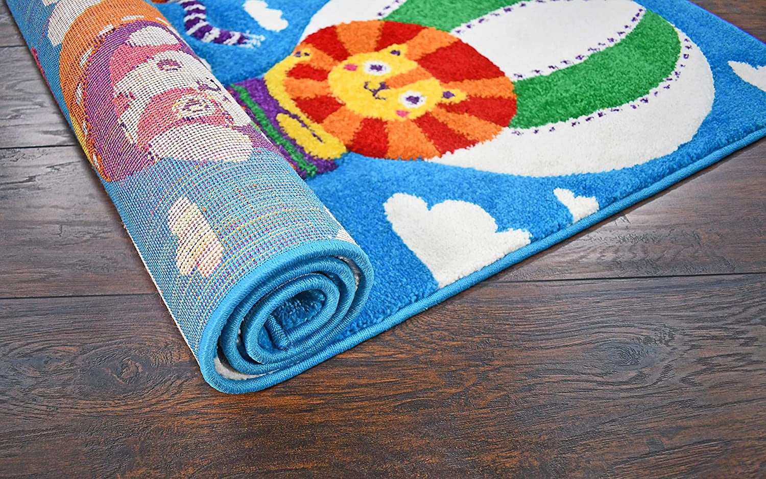 KC Cubs Boy & Girl Modern Decor Multicolor Area Rug and Carpet Collection for Kids, Toddlers and Baby Nursery, Flying Animal Friends