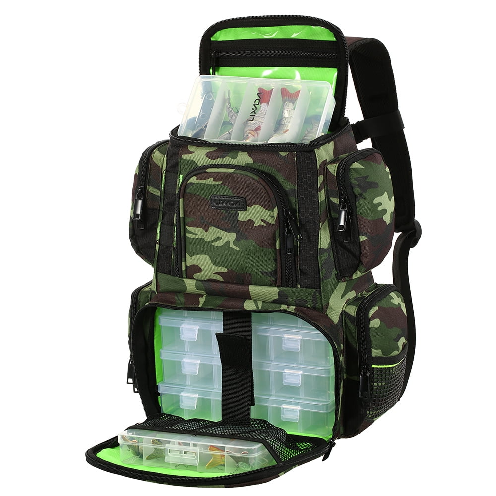 Lixada Fishing Tackle Bag Backpack Fishing Lures Bait Box Storage Bag