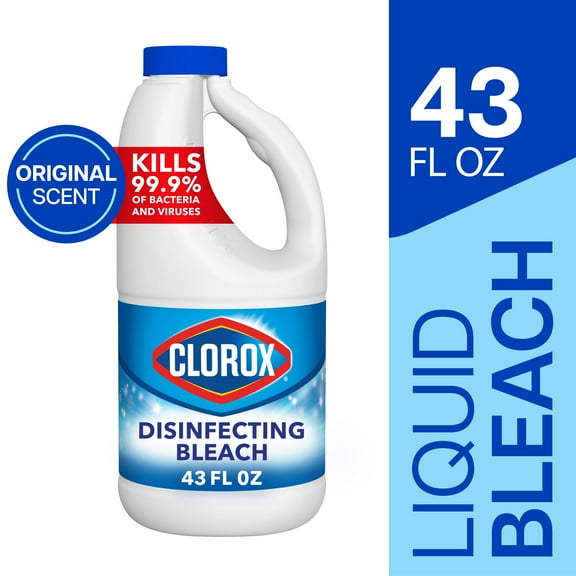 Clorox Disinfecting Liquid Bleach Cleaner, Regular Scent, 43 fl oz