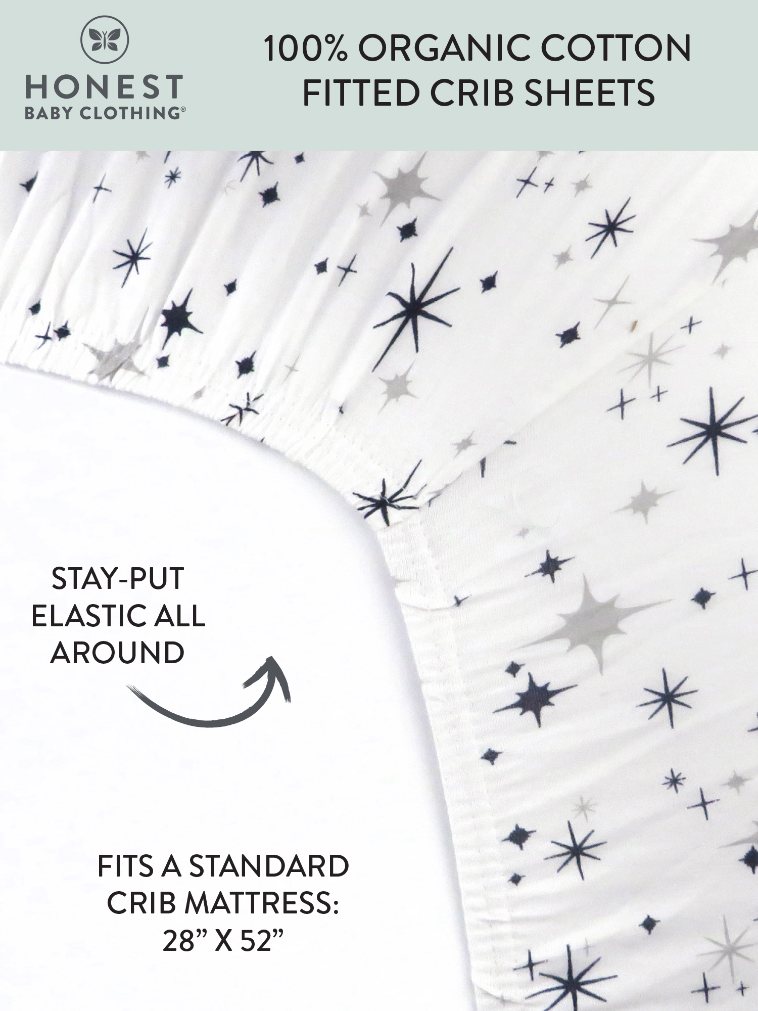 Honest Baby Clothing Organic Cotton Crib Sheet photo 2