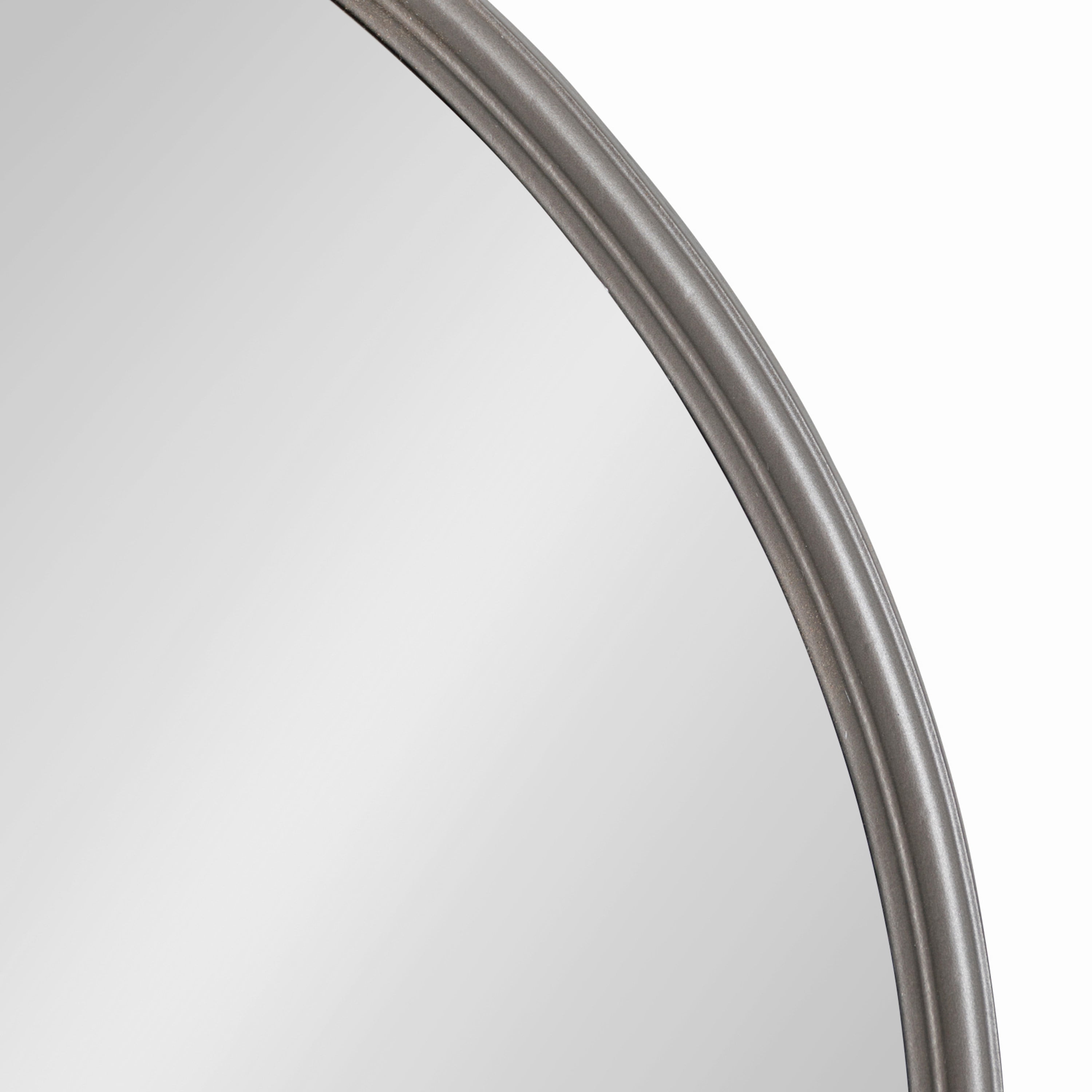 Kate and Laurel Caskill Modern Capsule Framed Wall Mirror, 18 x 24, Charcoal Gray, Decorative Mirror