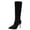 Black, variant on Mid Calf Boots for Womens Anti Slip Round Toe Wide Width Winter Trendy Kitten Boots Brown 5.5