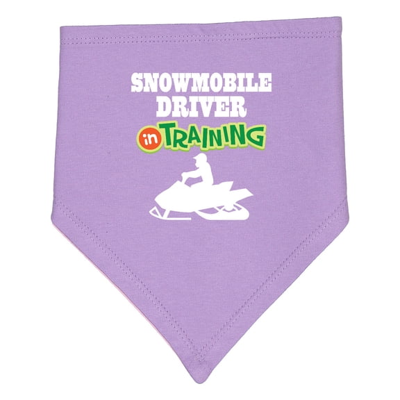 Inktastic Snowmobile Driver in Training Baby Bandana Bib