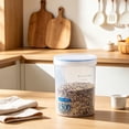 thumbnail image 5 of Fufafayo Plastic Airtight Storage Jars, Multipurpose Kitchen Sealed Containers, Grain Cereal Storage Canisters, Reusable Food Storage Pots for Powdered Milk, 5 of 6