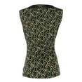 thumbnail image 2 of Women's Faux-Leather Yoke Printed Tank Top Shirt-MC-L, 2 of 5
