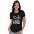 thumbnail image 3 of Halloween I Can Feel It In My Bones Womens Slim Fit Graphic Tee Brisco Brands S, 3 of 5