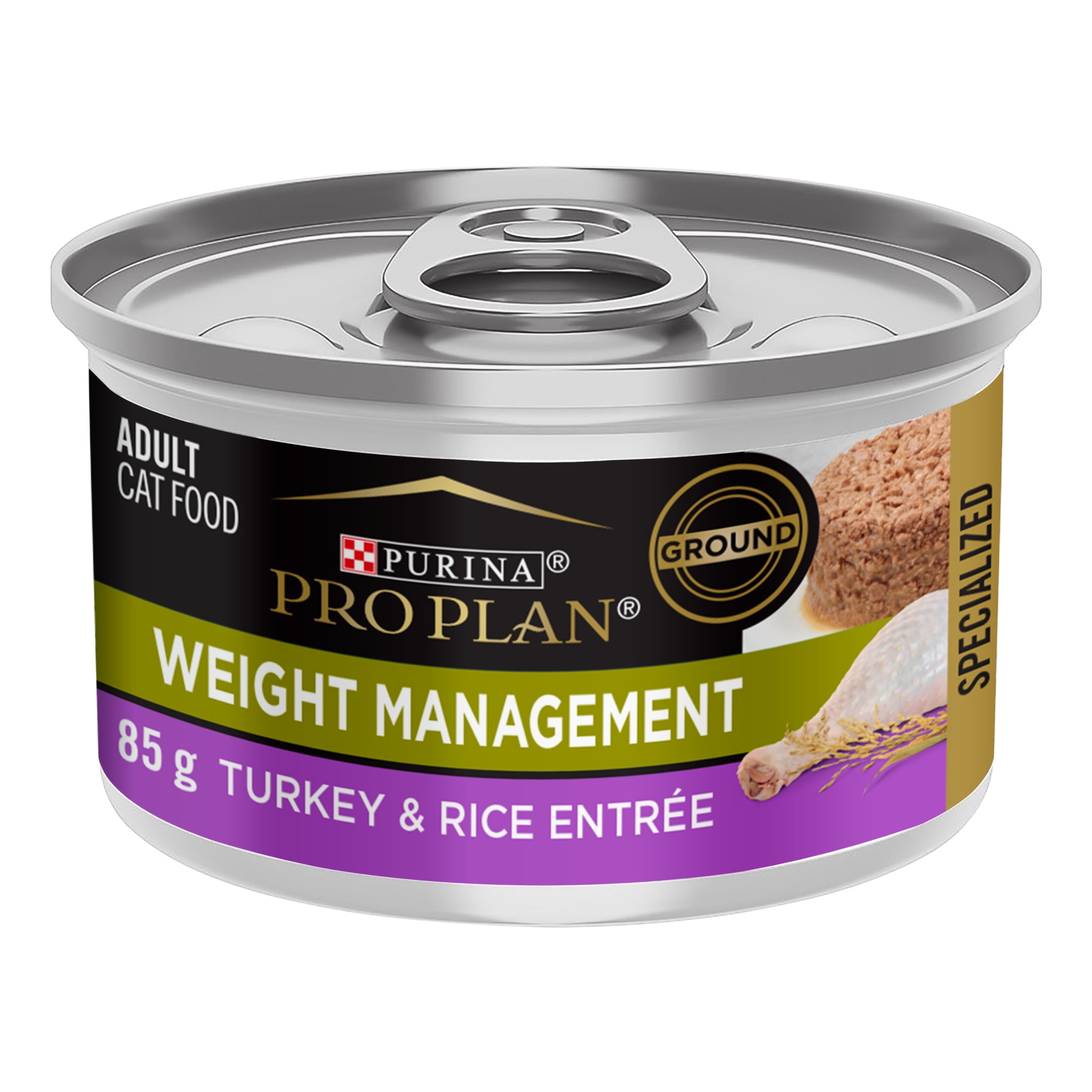 Purina Pro Plan Spécialisée Contrôle du poids Entrée de dinde et de riz, Nourriture Humide pour Chats 85 g