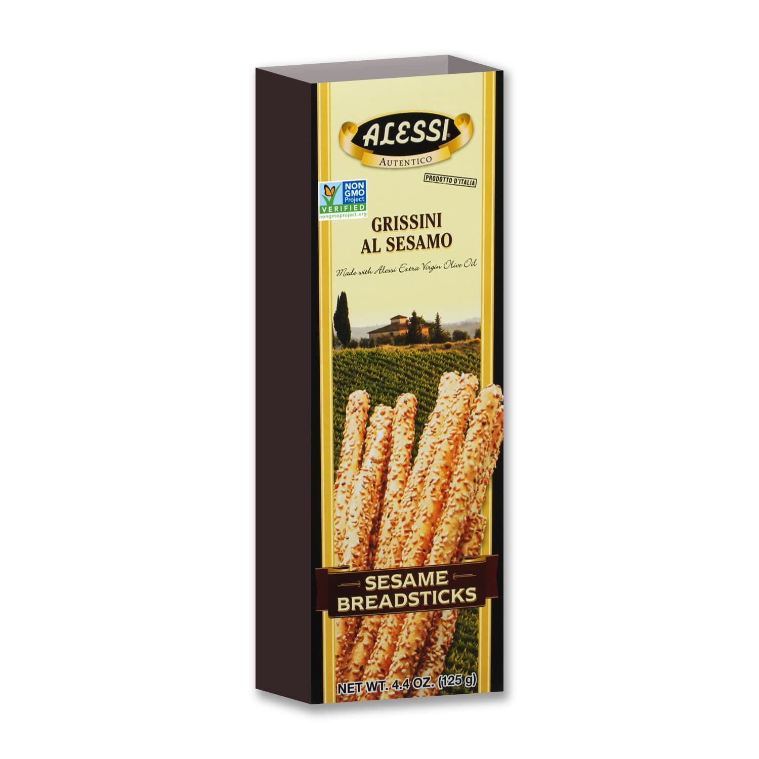 Alessi Breadsticks, 4.4 Boxes Sesame 52.8 Ounce (Pack of 12)