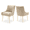 Dark Khaki, variant on SEYNAR Modern Glam PU Leather Dining Chair or Vanity Chair Set of 2 with Rear Handle(Brown)