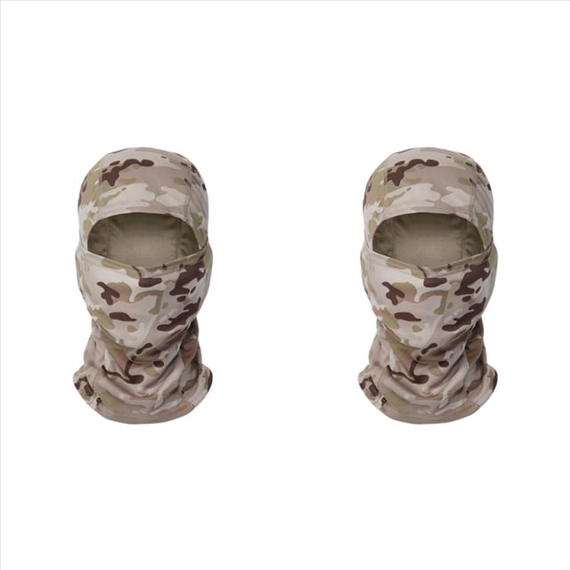 2X Máscara Solar A Prueba de Polvo para Exteriores Máscara de Camuflaje Táctico Caza Bicicleta Ciclismo Protección del Cuello (Gris Camuflaje)