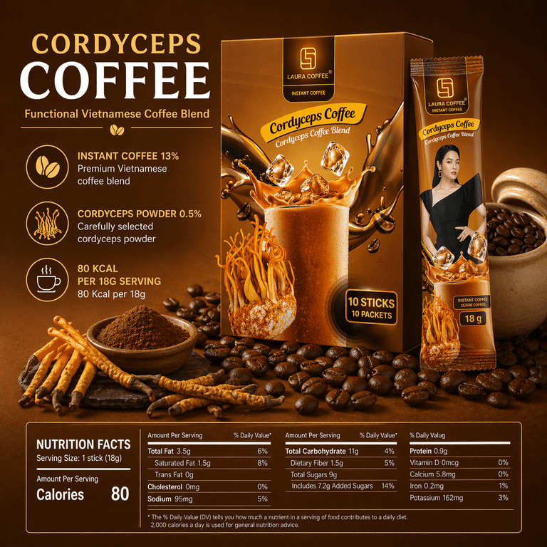 Laura Coffee Ca Phe Nhat Kim Anh 10 Pack/Box - Coffee Drink With