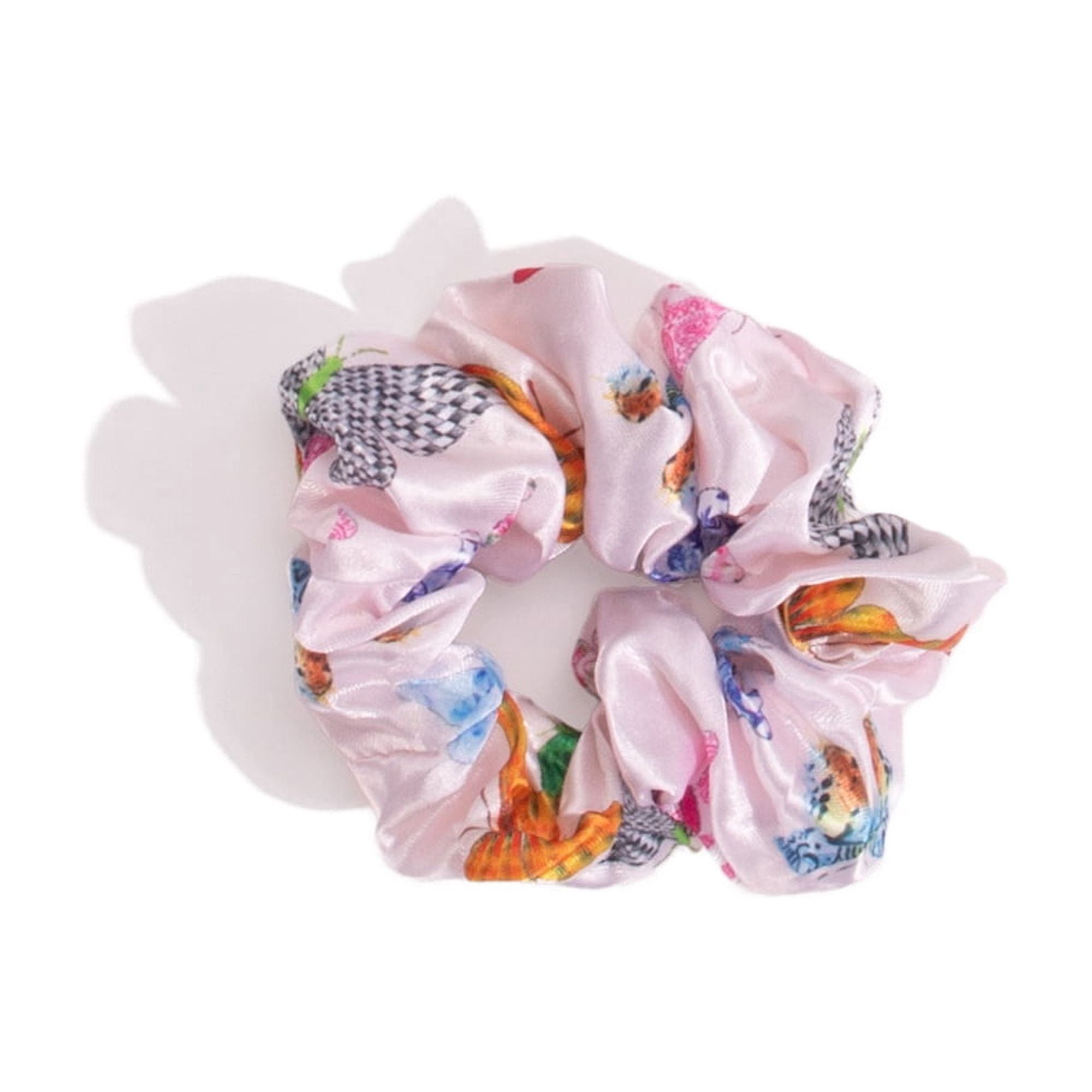 Hi Peach Layne Pillowcase, Eye Mask, and Scrunchie Set, Multicolor Butterfly, 3 Pieces