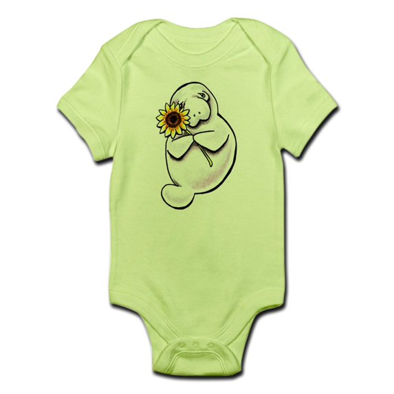 CafePress - Sunny Manatee Body Suit - Baby Light Bodysuit