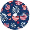 thumbnail image 1 of FMSHPON 4Th July American Independence Day Xmas Christmas Tree Skirt Stand Mat for Holiday Party Decoration Indoor Outdoor 36 inches, 1 of 6