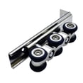 thumbnail image 3 of MLINS 3 pcs  Track Roller Barn Door Track System Door Accessories Hanging 6 Wheels Sliding Track Roller (Silver Dark Blue), 3 of 8