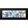 thumbnail image 2 of Loreth, Lanie 24x10 Black Modern Framed Museum Art Print Titled - Watercolor Flowers Panel I, 2 of 5