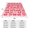 thumbnail image 3 of Salouo pink ribbon bows Print Bed Blankets, Flannel Blanket Comfortable Air Conditioning Blanket Lightweight Blanket for Sofa Bed Travel & Couch-40"x30", 3 of 7