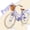 Purple, variant on KEANO Fantasy 24" Inch Girl Cruiser Youth Teen Bike 7-Speed Hybrid City Bicycle for Girls Ages 8-12 Years with Basket & Beach Cruiser Frame, Yellow