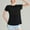 Black, variant on SHITINN Women's Casual Loose Fit Round Neck Short Sleeve T Shirt with Back Cutout for Daily Wear Short Sleeve Tunic Tops for Women Womens Shirts Summer Womens Casual Tops