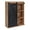 Rustic Brown/ Black, variant on Kate and Laurel Cates Wood Decorative Wall Storage Cabinet with Sliding Barn Door, Rustic Brown
