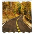thumbnail image 3 of Ambesonne Fall Shower Curtain, Autumn Scenery Roadway, 69"Wx70"L, Multicolor, 3 of 3